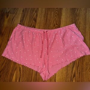 Lauren Conrad pajama shorts pink with white dots woman size XXL